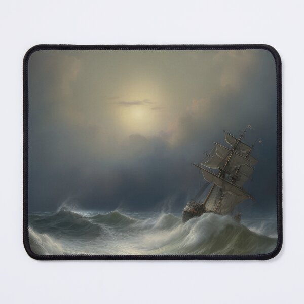 Item preview, Boat and sea landscape painting designed and sold by LLartstation.