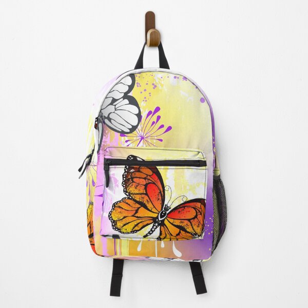 Item preview, Monarch butterflies on painted background designed and sold by Blackmoon9.
