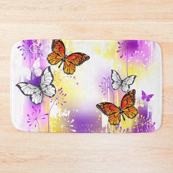 Item preview, Monarch butterflies on painted background designed and sold by Blackmoon9.