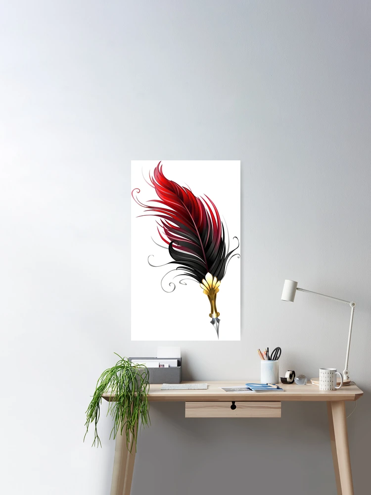 Wall Mural Red Feathers