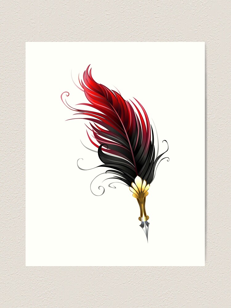 Gold Tipped Feathers Art: Canvas Prints, Frames & Posters