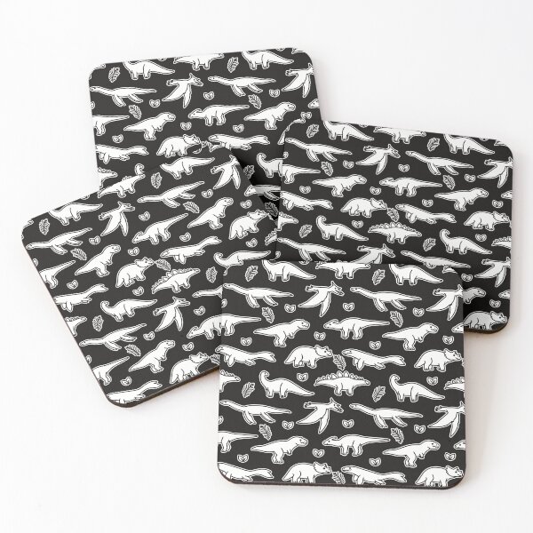 Item preview, Black Dinosaur Collage designed and sold by West Dog Craft.