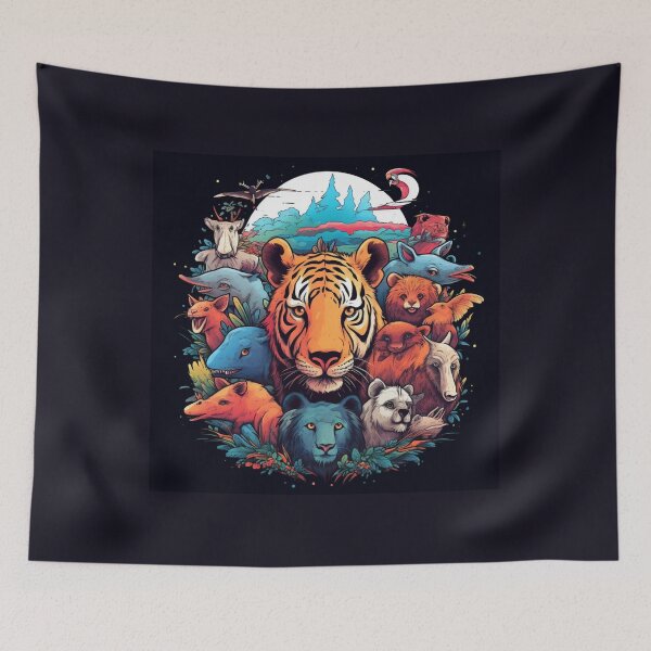 Item preview, Mythical Reverie: Vibrant Animal Companions in Nightmarish Realism designed and sold by Bee Happy Creative™.