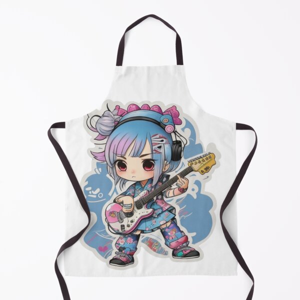 Item preview, Adorable kimono-clad guitarist rocking the stage sticker and more. designed and sold by mefirefire.