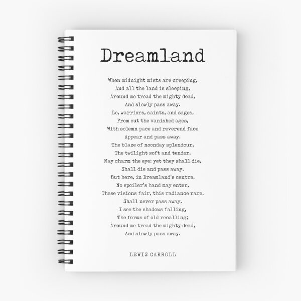 Item preview, Dreamland - Lewis Carroll Poem - Literature - Typewriter Print 1 designed and sold by Studio Grafiikka.
