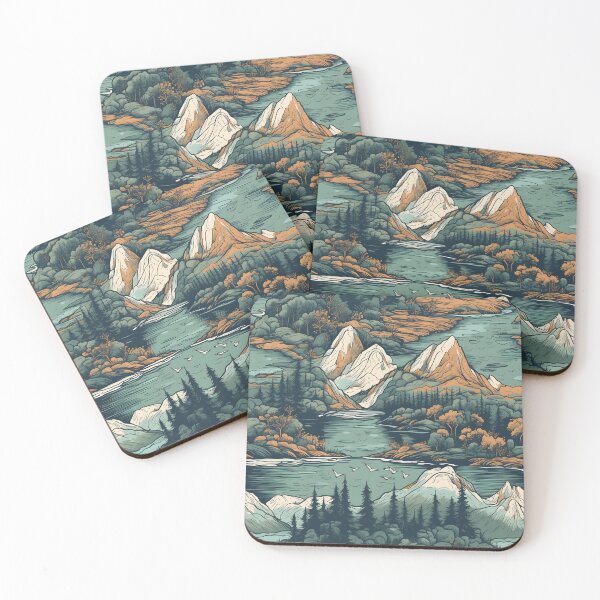 Item preview, Minimalist Mountainous Peaks – Seamless designed and sold by GalacticLabs.