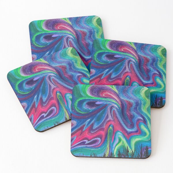 Item preview, Aurora Borealis with Curved Lines and ZigZags designed and sold by Angelina Salgado.
