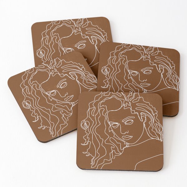 Item preview, She is Fierce - Contemporary, Minimal Portrait 4 - Brown designed and sold by Studio Grafiikka.