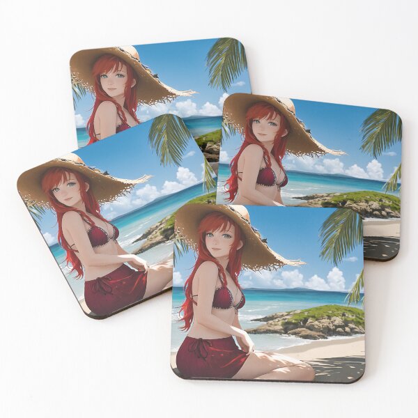 Item preview, Red-Head-Chan on the beach #1 designed and sold by lamuness.