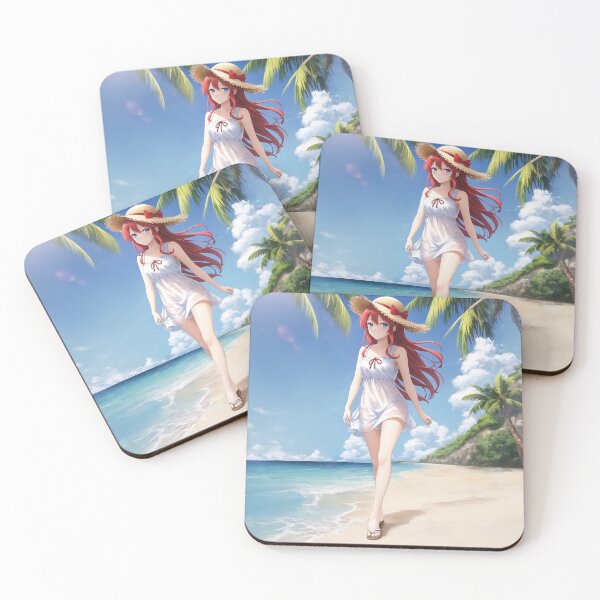 Item preview, Red-Head-Chan on the beach #3 designed and sold by lamuness.