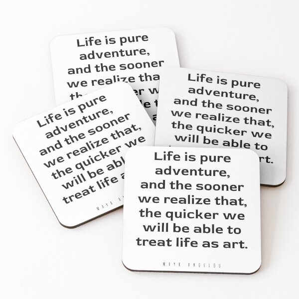 Item preview, Life is pure adventure - Maya Angelou Quote - Literature - Typography Print designed and sold by Studio Grafiikka.