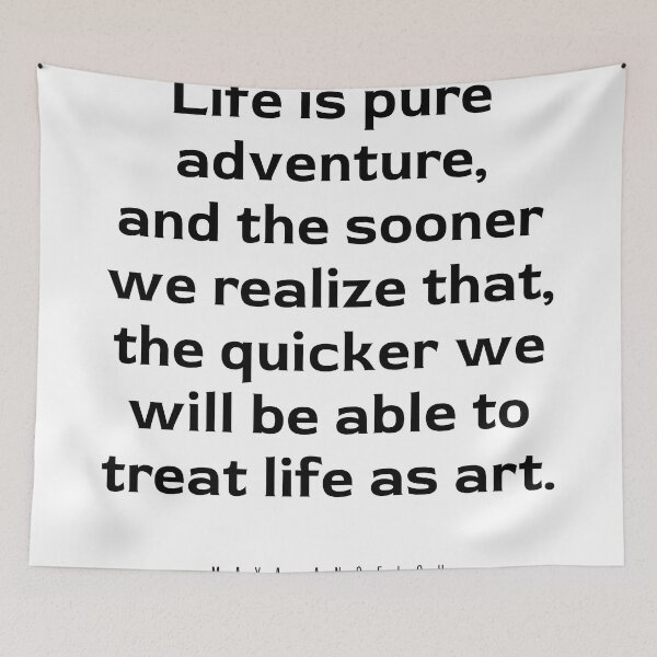 Item preview, Life is pure adventure - Maya Angelou Quote - Literature - Typography Print designed and sold by Studio Grafiikka.