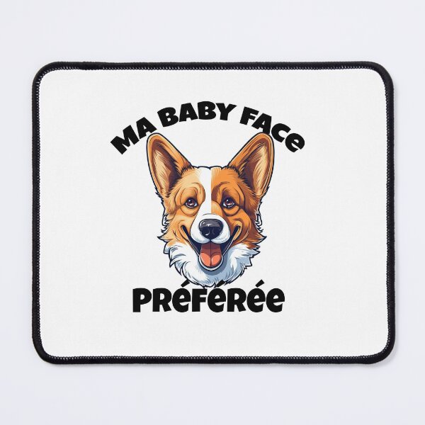 Item preview, Copy of My favorite baby face - corgi dog head with French lettering. designed and sold by isaweb.