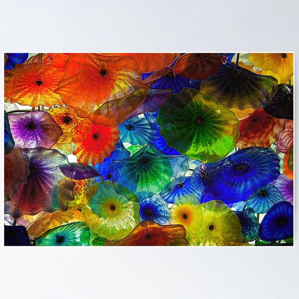 Ornamental glass flower display, Bellagio, Las Vegas Poster