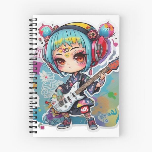 Item preview, Adorable kimono-clad guitarist rocking the stage sticker and more. designed and sold by mefirefire.