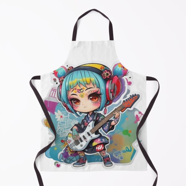 Item preview, Adorable kimono-clad guitarist rocking the stage sticker and more. designed and sold by mefirefire.