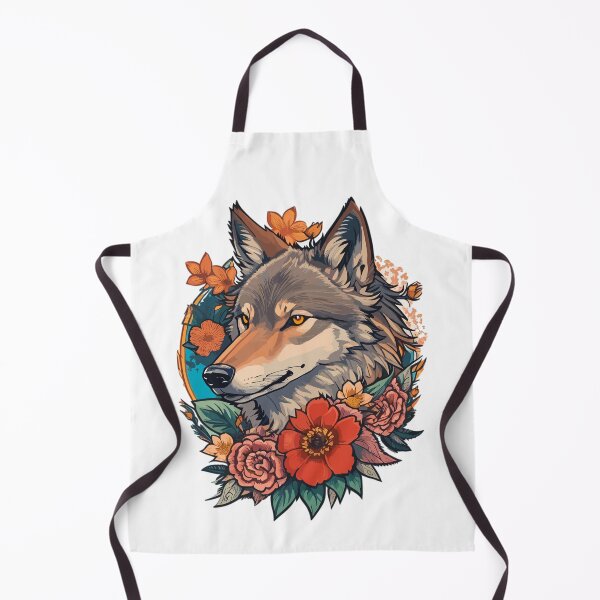 Item preview, Wolf With Flowers, Girls, Aesthetic, Wolf Lovers designed and sold by Porcupine Tees ⭐⭐⭐⭐⭐.