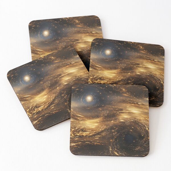 Item preview, Golden Black Hole Waves – Seamless designed and sold by GalacticLabs.