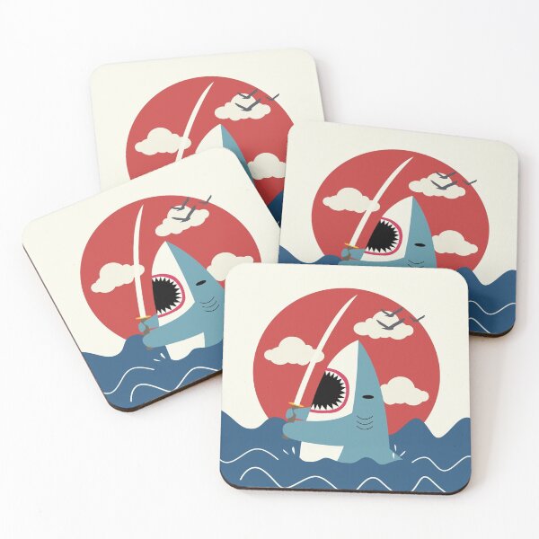 Item preview, Retro Samurai Shark  designed and sold by LeoAnku.
