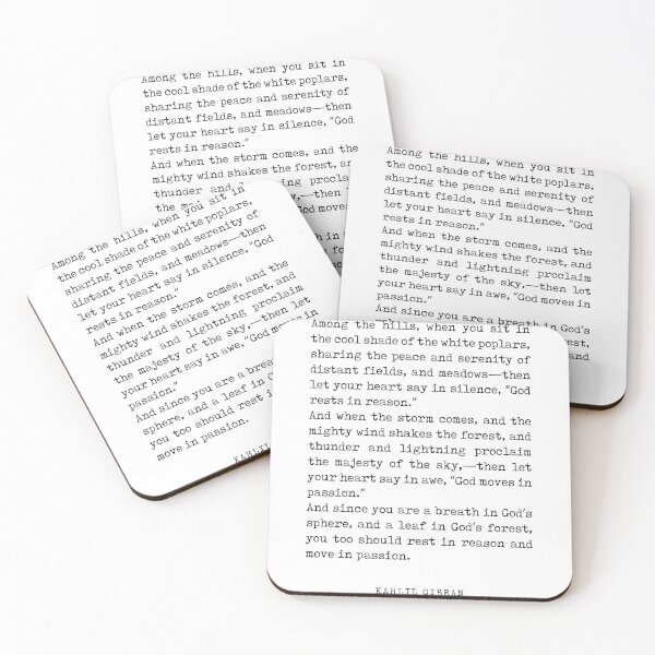 Item preview, Among the hills - Kahlil Gibran Quote - Literature - Typewriter Print designed and sold by Studio Grafiikka.