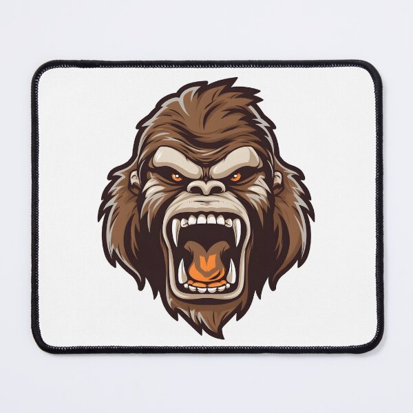 Item preview, Angry gorilla head, wild animal designed and sold by Clearmind-Arts.