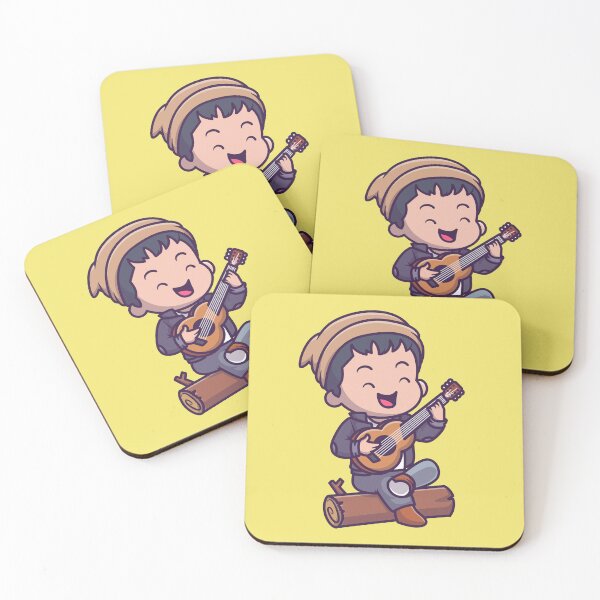 Item preview, Melodies of Nature | Cute Man Playing Guitar in the Forest Collection designed and sold by hjian8219.