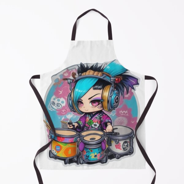 Item preview, Adorable kimono-clad drummer rocking the stage sticker and more. designed and sold by mefirefire.
