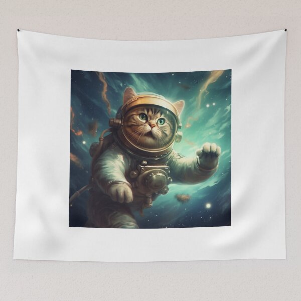 Item preview, Whiskered Wanderer: Cat Astronaut Adventures in Whimsical Realism designed and sold by Bee Happy Creative™.