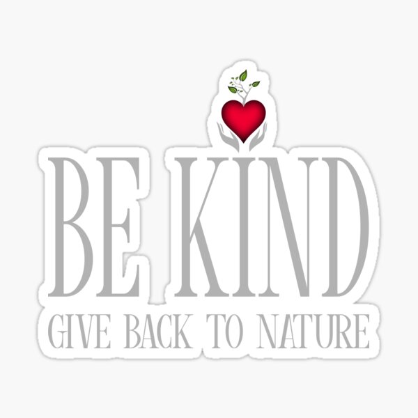 Be Kind - Text - Dark Background Sticker