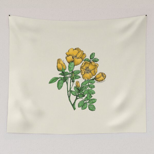 Item preview, Yellow Cupped Rose Bloom Single 1-7 Petals Almost Flat designed and sold by Rachael Taylor.