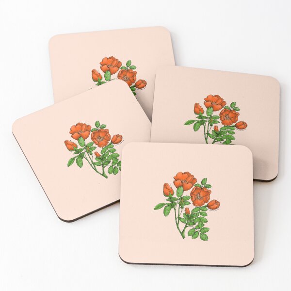 Item preview, Orange Cupped Rose Bloom Single 1-7 Petals Almost Flat designed and sold by Rachael Taylor.