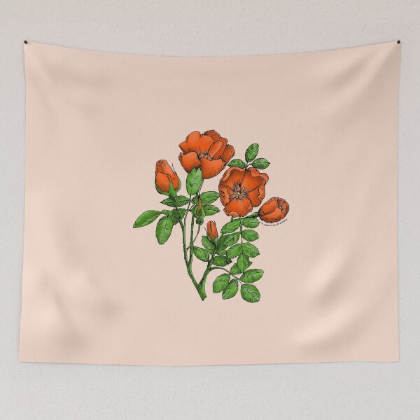 Item preview, Orange Cupped Rose Bloom Single 1-7 Petals Almost Flat designed and sold by Rachael Taylor.