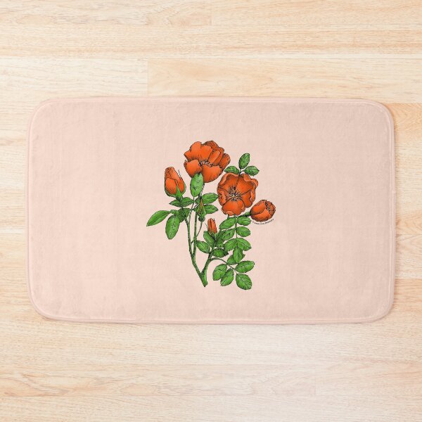 Item preview, Orange Cupped Rose Bloom Single 1-7 Petals Almost Flat designed and sold by Rachael Taylor.