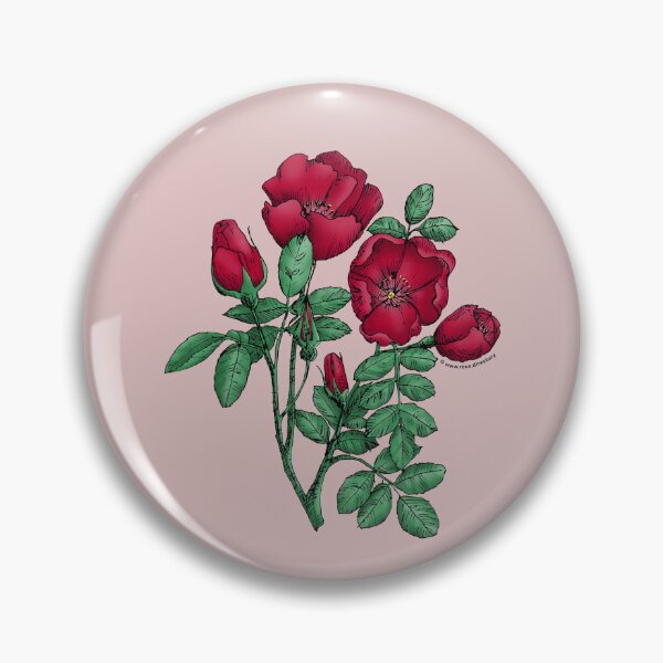 Item preview, Dark Red Cupped Rose Bloom Single 1-7 Petals Almost Flat designed and sold by Rachael Taylor.