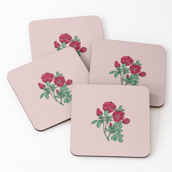 Item preview, Dark Red Cupped Rose Bloom Single 1-7 Petals Almost Flat designed and sold by Rachael Taylor.