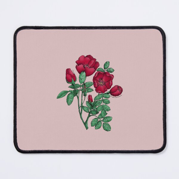 Item preview, Dark Red Cupped Rose Bloom Single 1-7 Petals Almost Flat designed and sold by Rachael Taylor.