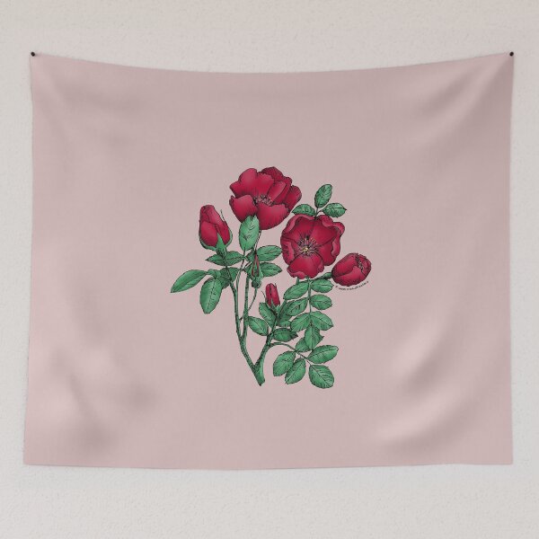 Item preview, Dark Red Cupped Rose Bloom Single 1-7 Petals Almost Flat designed and sold by Rachael Taylor.