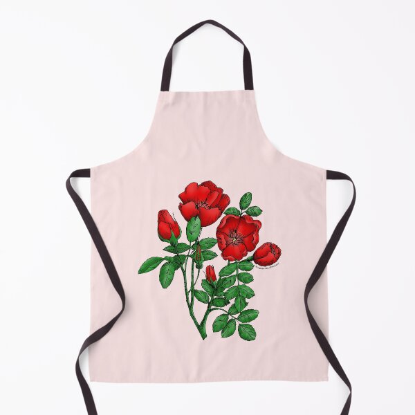 Item preview, Bright Red Cupped Rose Bloom Single 1-7 Petals Almost Flat designed and sold by Rachael Taylor.