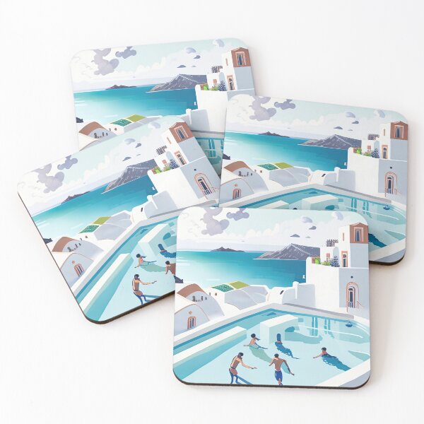 Item preview, Santorini pool designed and sold by fleurdesignart.