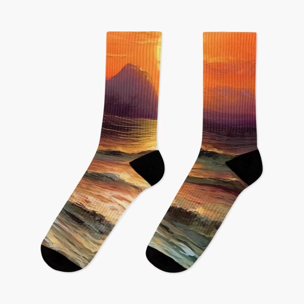 Item preview, Sunset at the beach - Romanticism style Painting  designed and sold by SweetWhiskers.