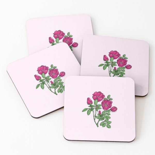 Item preview, Deep Pink Cupped Rose Bloom Single 1-7 Petals Almost Flat designed and sold by Rachael Taylor.