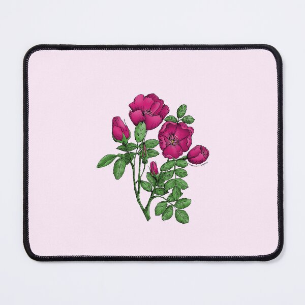 Item preview, Deep Pink Cupped Rose Bloom Single 1-7 Petals Almost Flat designed and sold by Rachael Taylor.