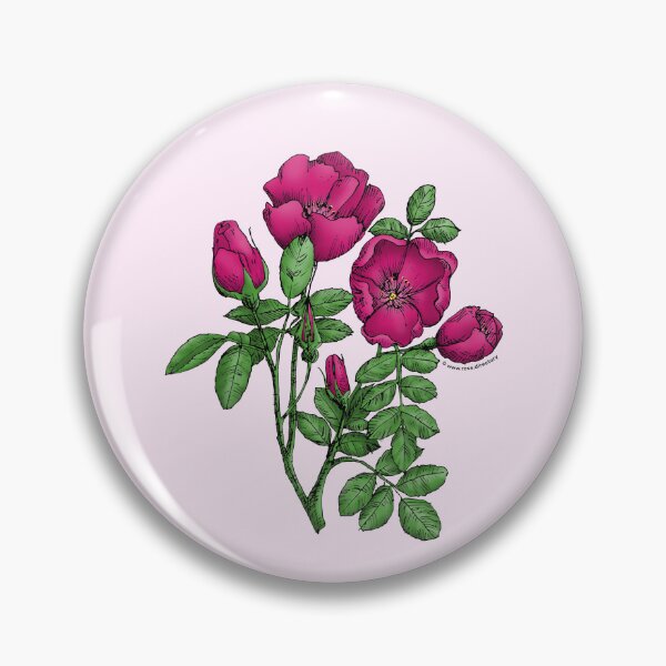 Item preview, Deep Pink Cupped Rose Bloom Single 1-7 Petals Almost Flat designed and sold by Rachael Taylor.