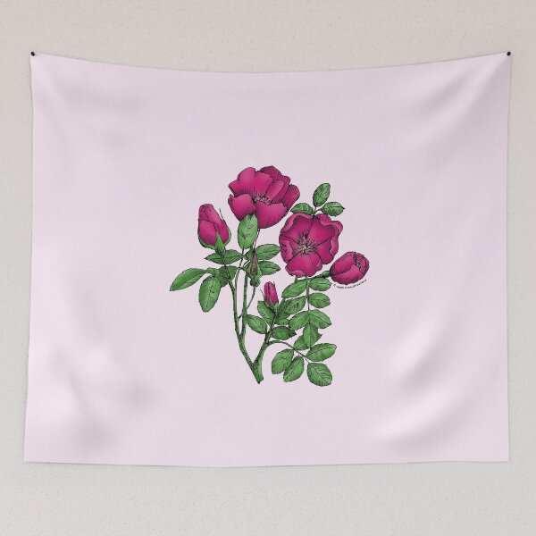 Item preview, Deep Pink Cupped Rose Bloom Single 1-7 Petals Almost Flat designed and sold by Rachael Taylor.
