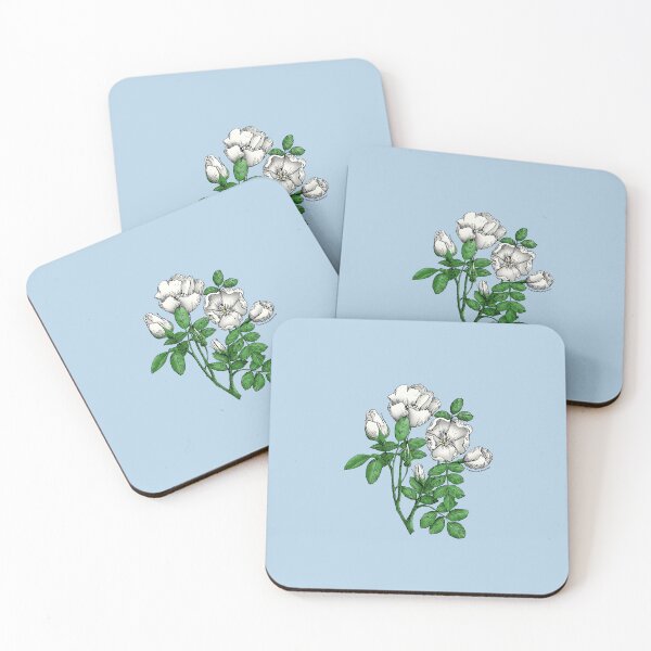 Item preview, White Cupped Rose Bloom Single 1-7 Petals Almost Flat designed and sold by Rachael Taylor.
