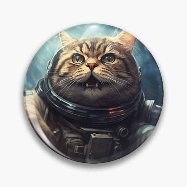 Item preview, Cosmic Conqueror: Hyper-Detailed Portraits of Astronaut Cat in Steampunk Space designed and sold by Bee Happy Creative™.