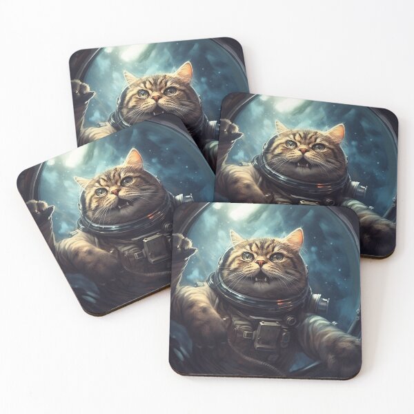 Item preview, Cosmic Conqueror: Hyper-Detailed Portraits of Astronaut Cat in Steampunk Space designed and sold by Bee Happy Creative™.