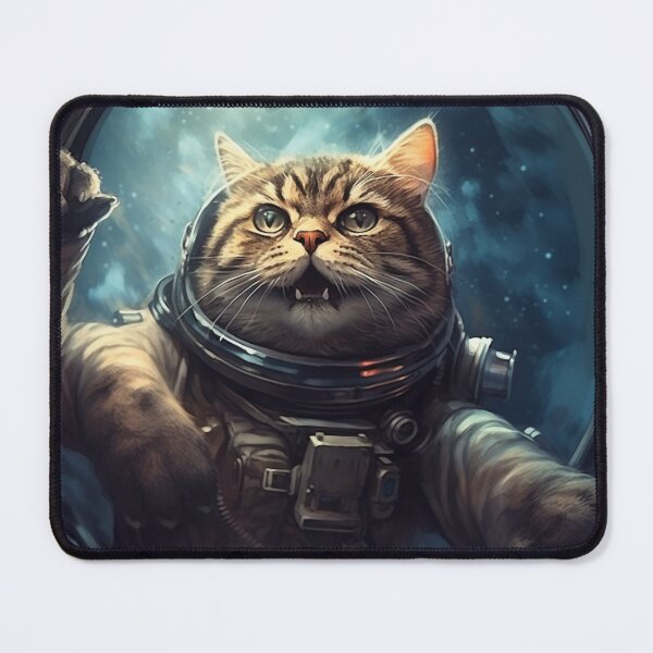Item preview, Cosmic Conqueror: Hyper-Detailed Portraits of Astronaut Cat in Steampunk Space designed and sold by Bee Happy Creative™.