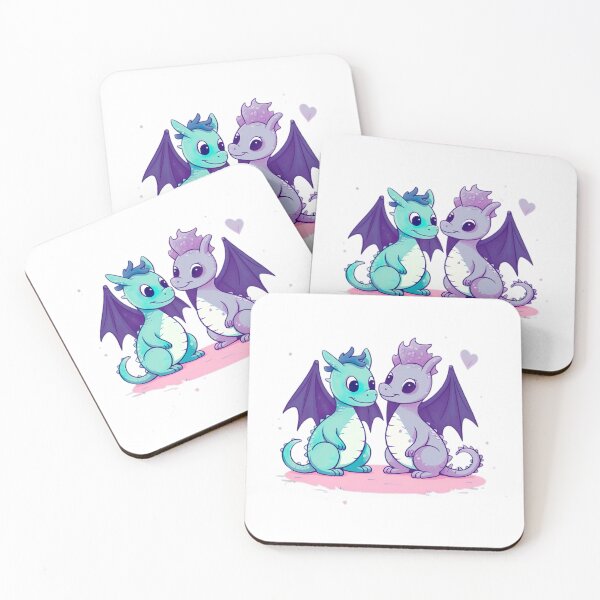 Item preview, Cute dragons in love - dragon couple designed and sold by unknown-places.