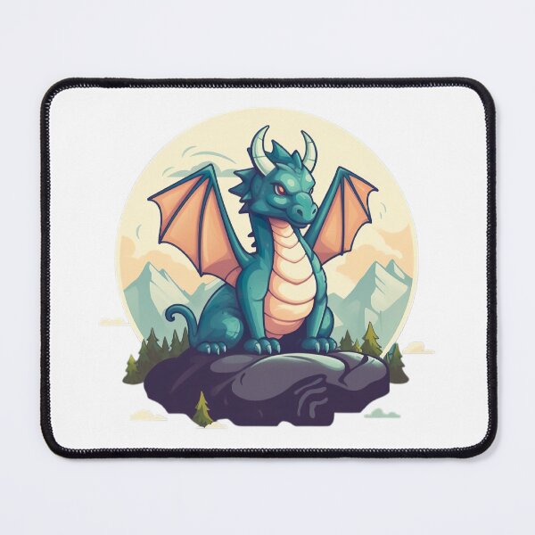 Item preview, Cute dragon in the mountains designed and sold by unknown-places.